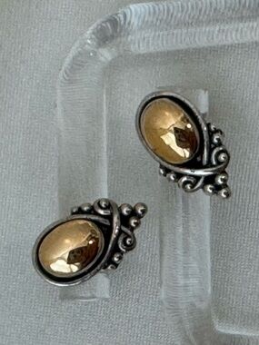 Brighton Ladybug Earrings 925 Sterling Silver 18K Gold Tone Studs